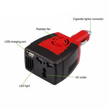 150W Car Cigarette Lighter Power Inverter DC 12V to AC 220V