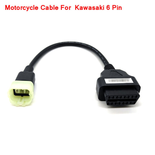 Motorcycle Cable For Kawasaki 6 Pin to16 pin Plug Diagnostic Cable