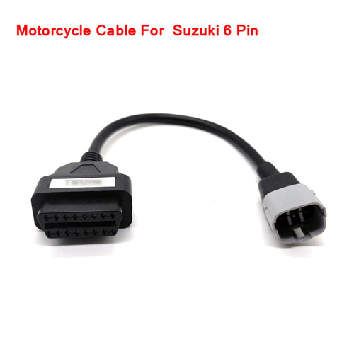 Motorcycle Cable For Suzuki 6 Pin to 16 pin Plug OBD2 Diagnostic Cable
