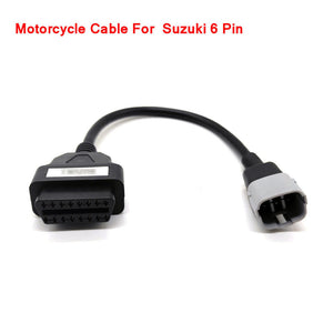Motorcycle Cable For Suzuki 6 Pin to 16 pin Plug OBD2 Diagnostic Cable