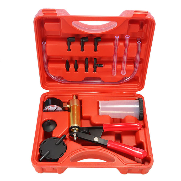 Handheld Brake Fluid Bleeder & Vacuum Pump Tester Kit Pressure Vacuum Gauge Tool