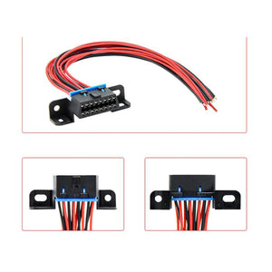 High Quality J1962F OBD2 16 Pin Female Connector with full cables